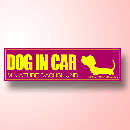 シンプルステッカー(DOG IN CAR)パープル　ダックスフンド　ワイヤー